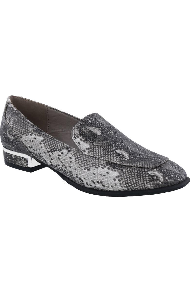 BELLINI Haze Snakeskin Embossed Loafer, Main, color, Black