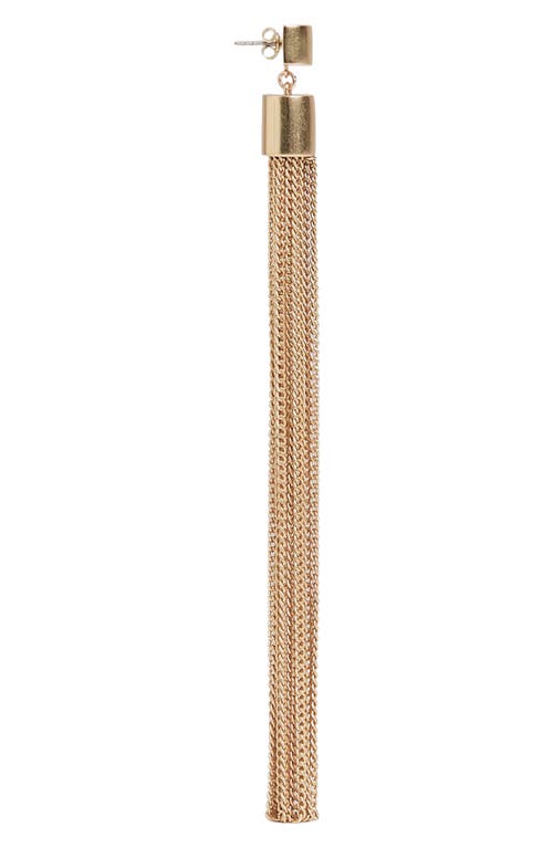Reiss Tessa Tassel Drop Earrings In Gold Tone