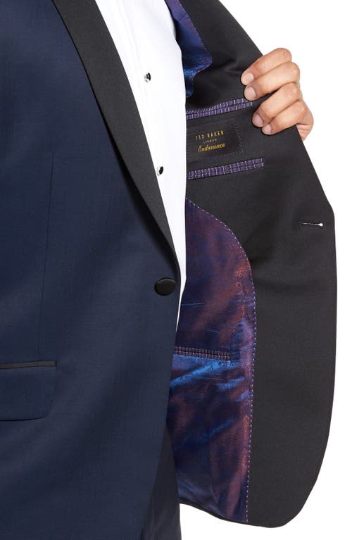 Ted Baker Josh Trim Fit Navy Shawl Lapel Tuxedo In Navy Blue