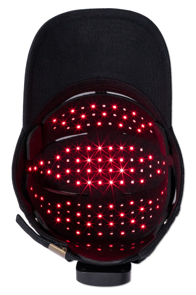 LED PRO Red Light Cap, Alternate, color, BLACK