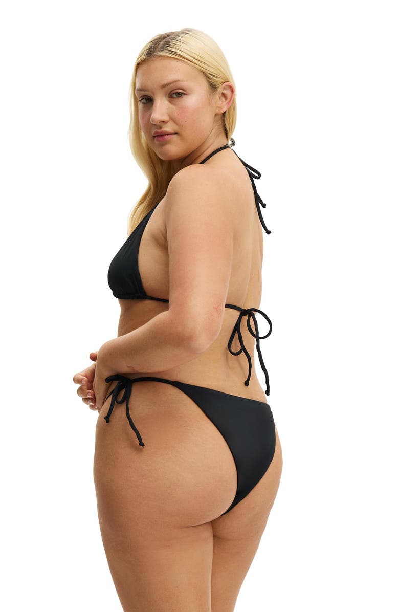 COTTON ON BODY Women's String Triangle Bikini Top, Alternate, color, Black