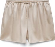 MANGO Stretch Silk Pajama Shorts