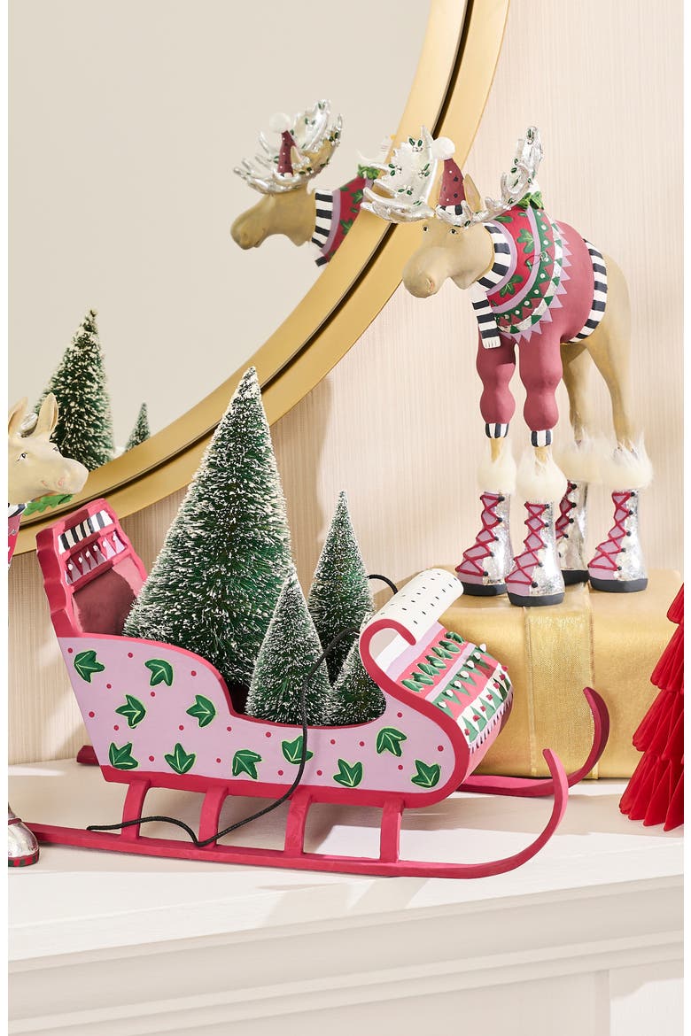 Patience Brewster Mooseltoe Mini Statue, Alternate, color, RED