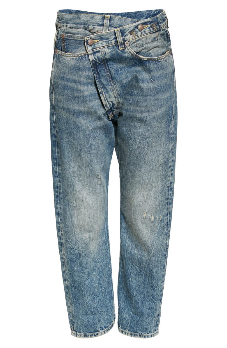 R13 Crossover Jeans, Alternate, color, Kelly