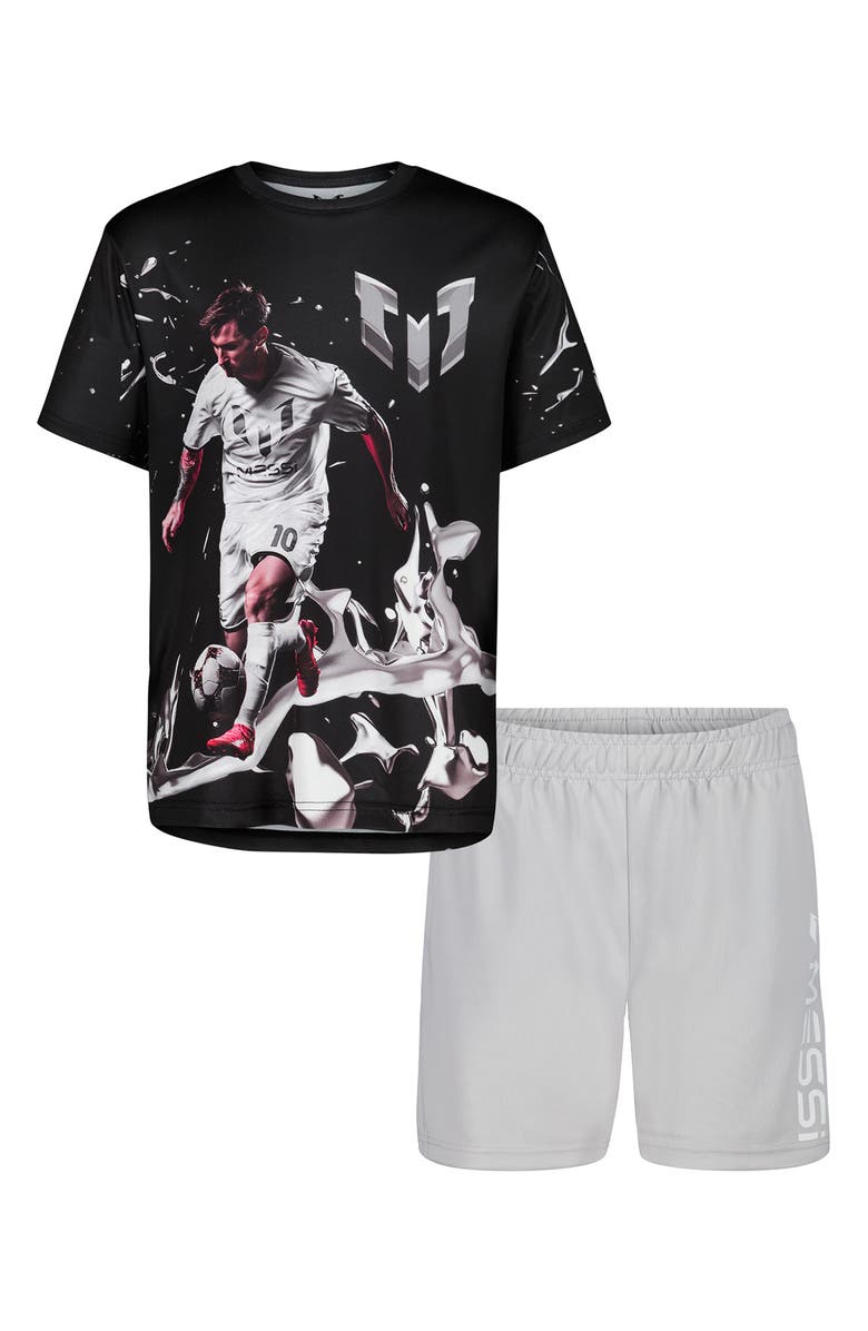 Messi Kids' Graphic Short Sleeve T-Shirt & Shorts Set, Main, color,