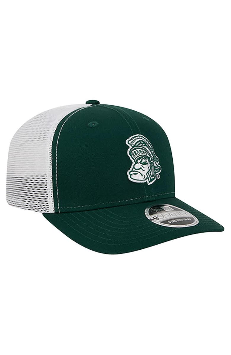 New Era Men's New Era  Green Michigan State Spartans Team 9SEVENTY COOLERA Trucker Adjustable Hat, Alternate, color, Green