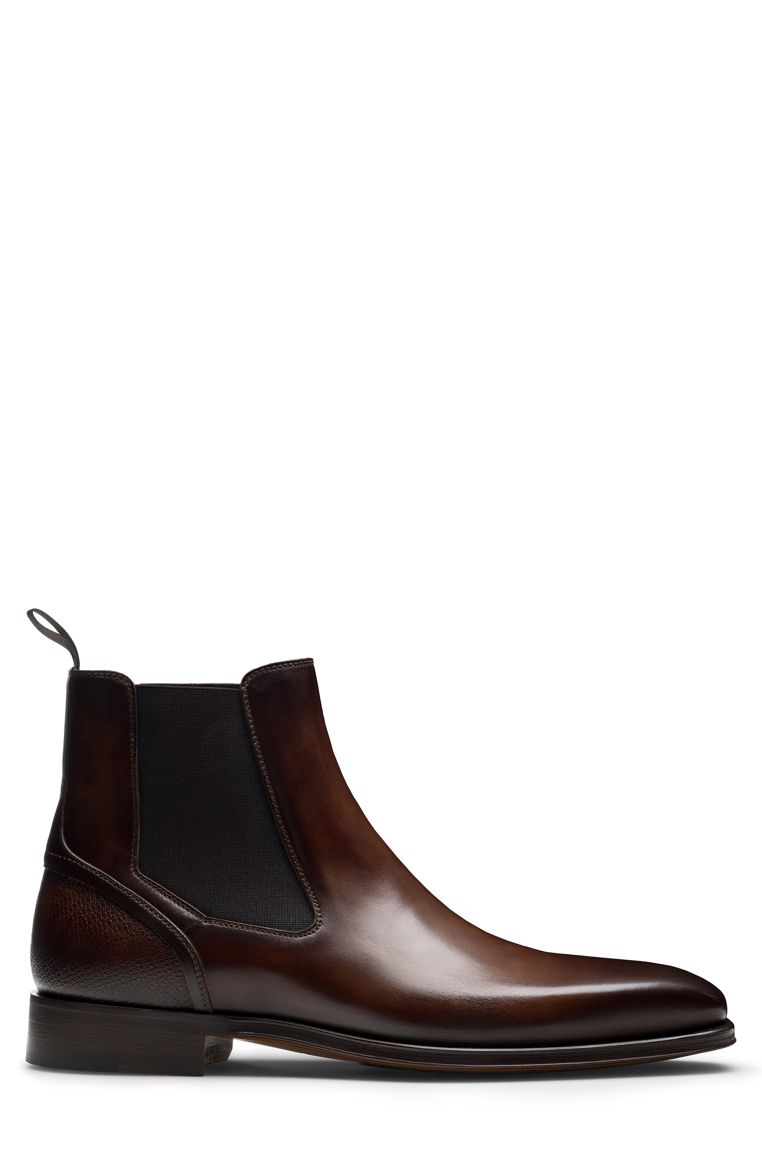 Magnanni Logan Chelsea Boot, Alternate, color, Mid-Brown
