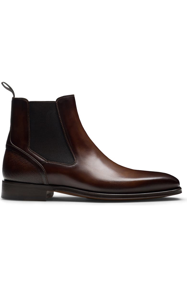 Magnanni Logan Chelsea Boot, Alternate, color, Mid-Brown