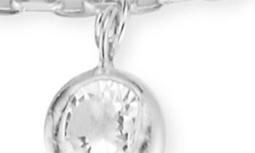 Glaze Jewelry Cubic Zirconia Sterling Silver Charm Anklet In Metallic