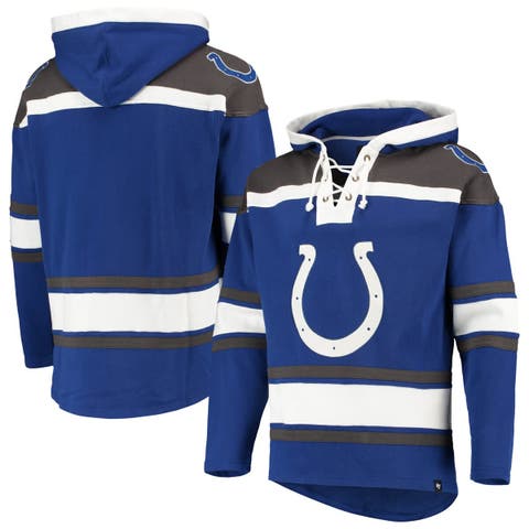 Men
s 
47 Royal/Gray Indianapolis Colts Lacer V-Neck Pullover Hoodie