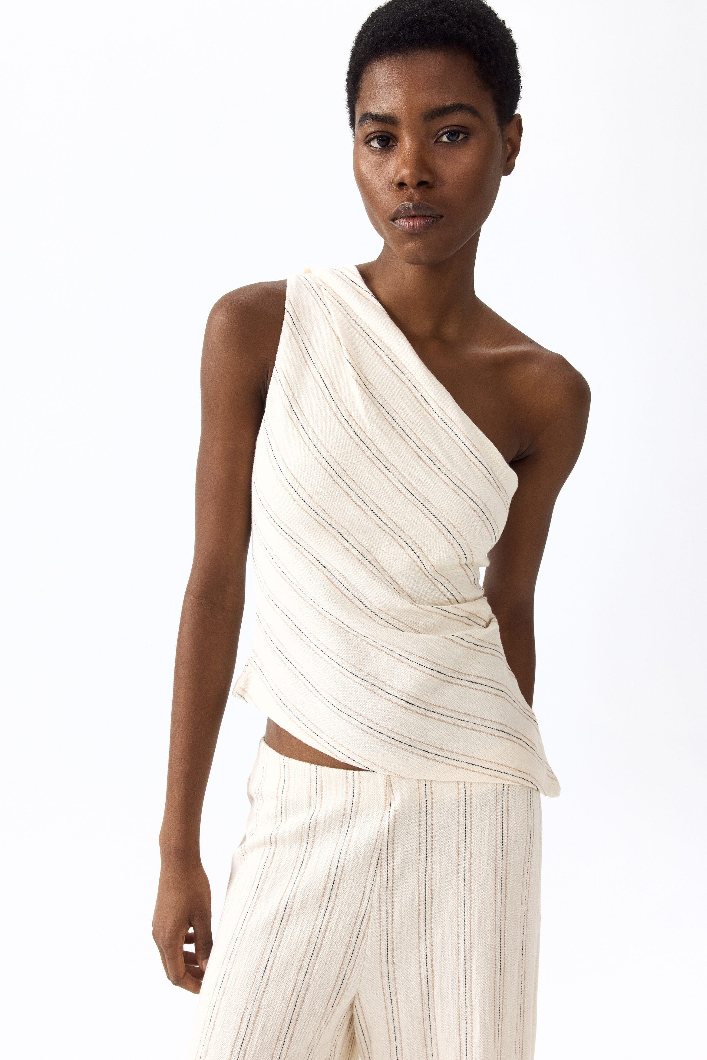 Textured cotton pull-on pants - image 2