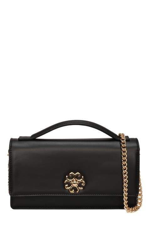 Top Handle Purse with Crossbody Chain