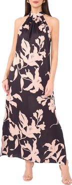 Vince Camuto Floral Maxi Halter Dress