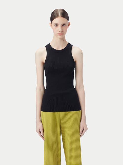 Gobi Mongolian Cashmere Cotton Silk Cashmere Tank Top In Black