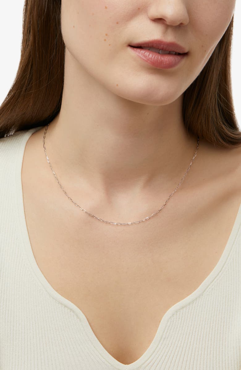 Ana Luisa Gold Paperclip Necklace, Alternate, color, White Gold