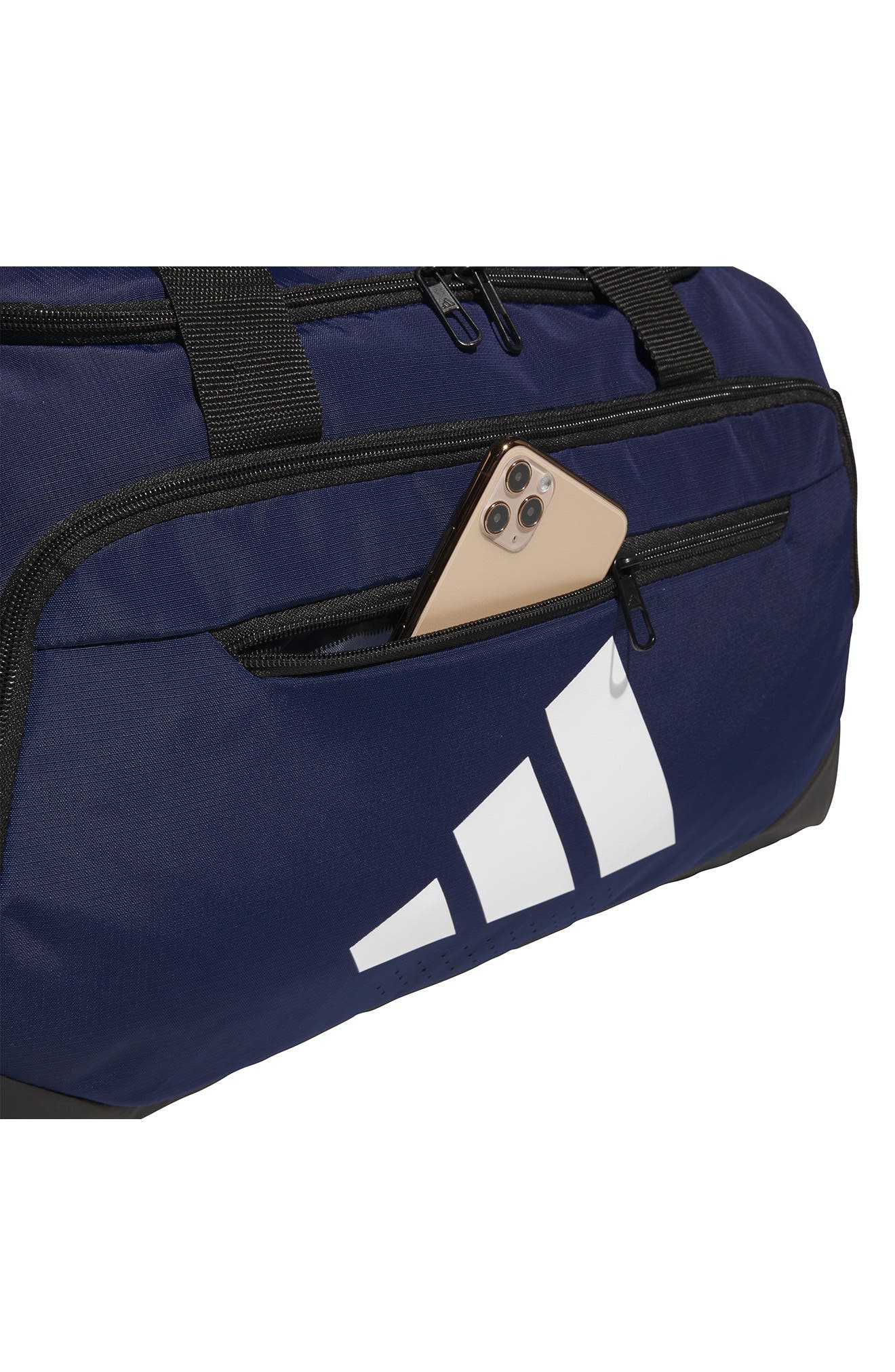 adidas Defender 5 Small Duffel Bag, Alternate, color, Team Navy Blue 2