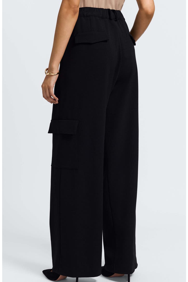 Elizabeth Wide Leg Pants, Alternate, color, BLACK