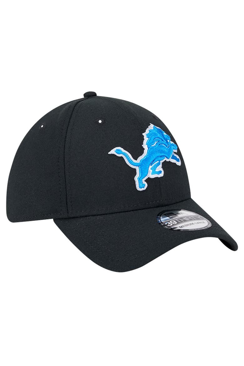 Men's New Era Black Detroit Lions Main 39THIRTY Flex Hat, Alternate, color, Black