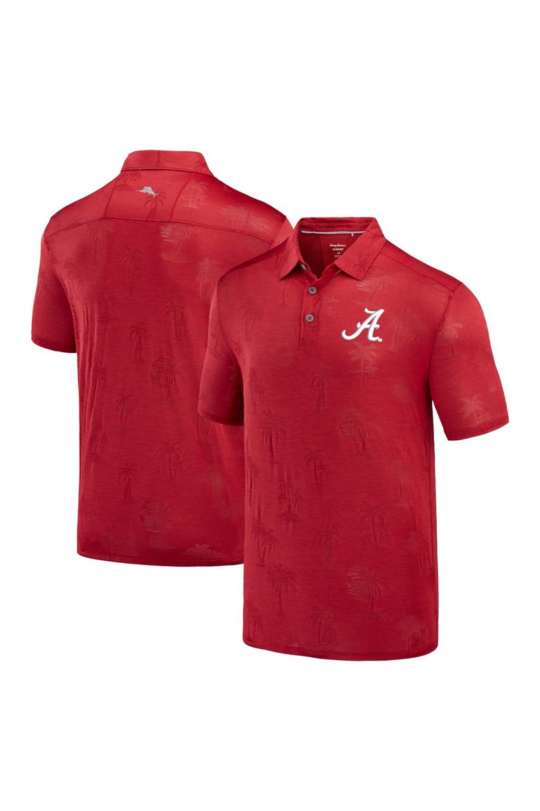 Men's Tommy Bahama Crimson Alabama Crimson Tide Sport Palm Coast Palmera IslandZone Polo, Main, color, Crimson