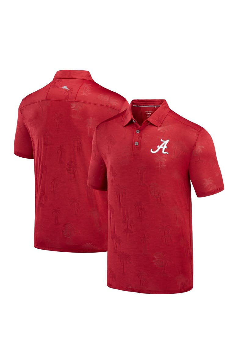 Tommy Bahama Men's Tommy Bahama Crimson Alabama Crimson Tide Sport Palm Coast Palmera IslandZone Polo, Main, color, Crimson