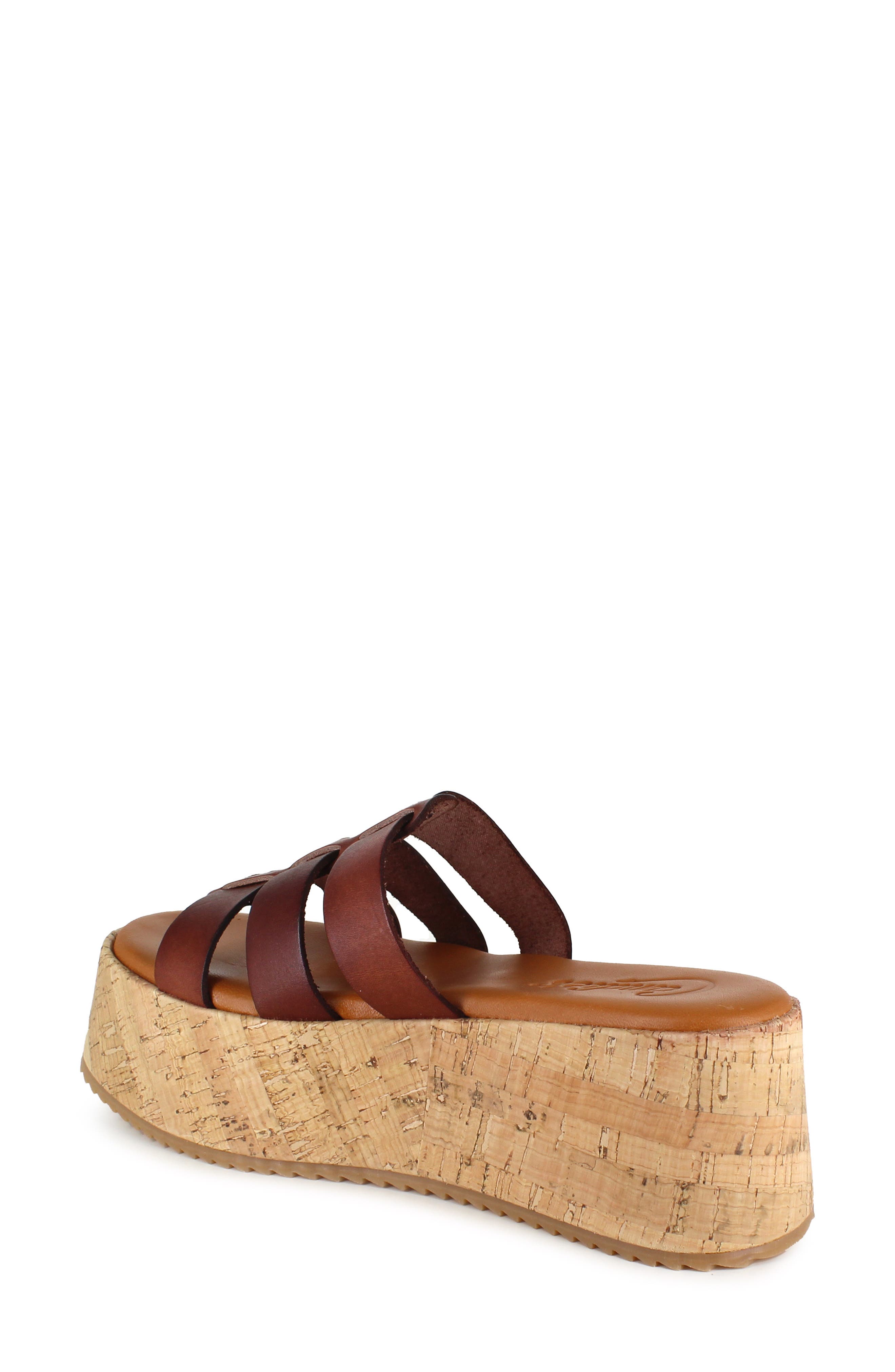 Candie's Kalma Platform Slide Sandal, Alternate, color, Tan