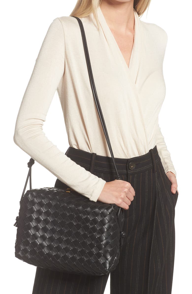 Bottega Veneta Large Loop Intrecciato Leather Shoulder Bag, Alternate, color,