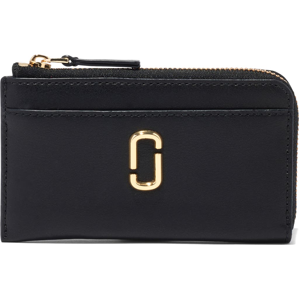 Marc Jacobs The J Marc Top Zip Card Case In Black