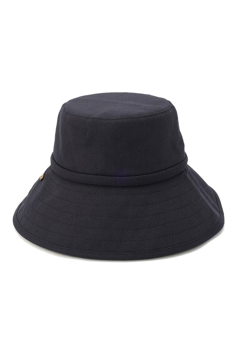 bow ties long brim bucket hat, Main, color, PARISIAN NAVY