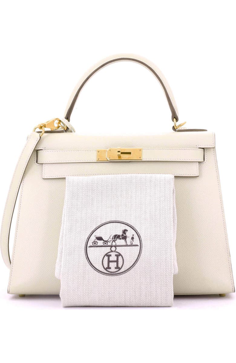 Pre-Owned Hermes Kelly Handbag Light Epsom with Gold Hardware 28, Alternate, color, Craie