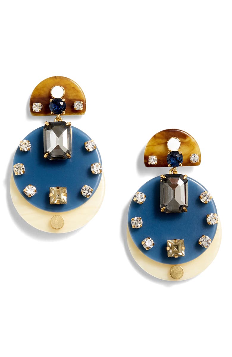 J.Crew Acrylic & Crystal Drop Earrings, Main, color, 
