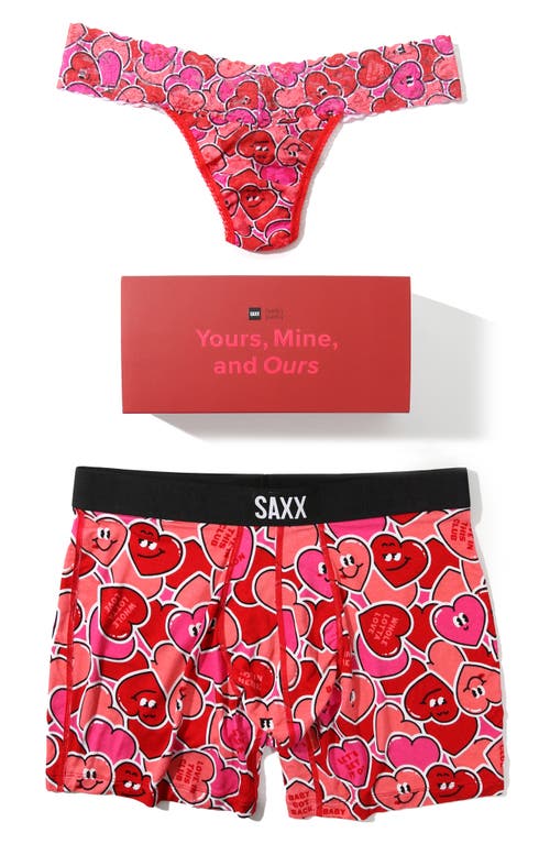 Hanky Panky X Saxx Vibe Assorted 2-pack Boxer Brief & Thong In Pink