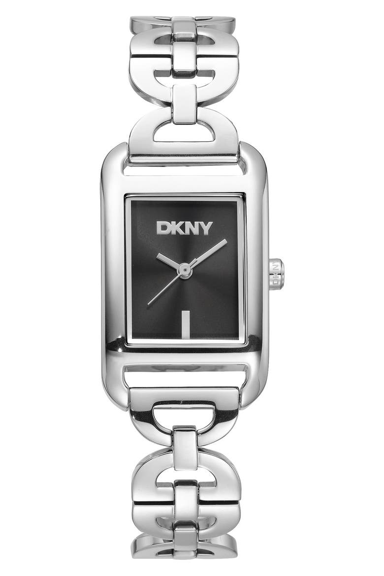 L 142 Bracelet Watch, Main, color, BLACK/ SILVER