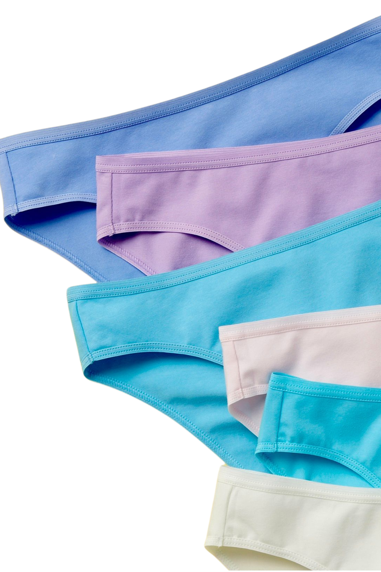 Simple Pima Cotton Underwear 6PK, Alternate, color, Lupin Swirl