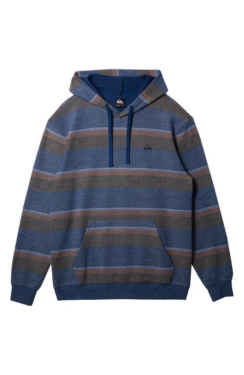 Quiksilver Great Otway Stripe Hoodie In Great Otway- Blue Nights