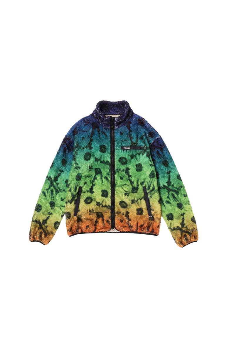 vowels Printed Fleece Jacket, Main, color, Multi