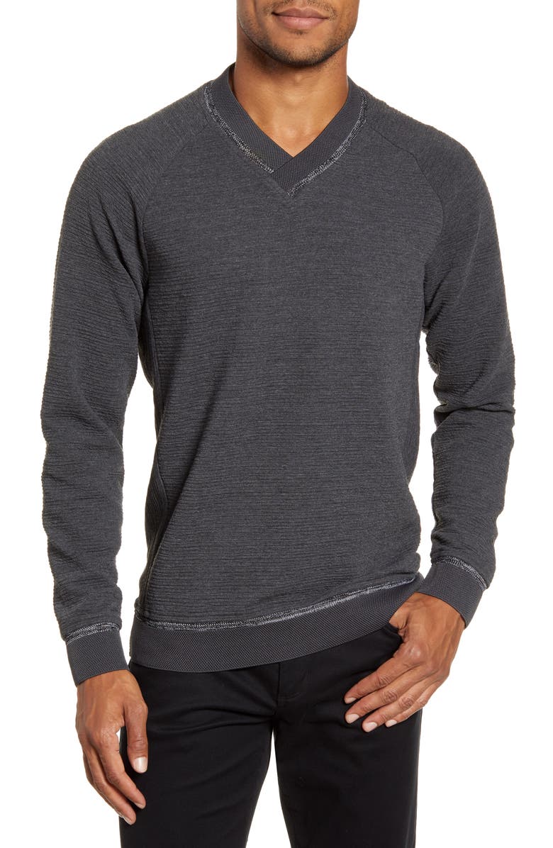 Vince Camuto Slim Fit Crossover V-Neck Sweater, Main, color,