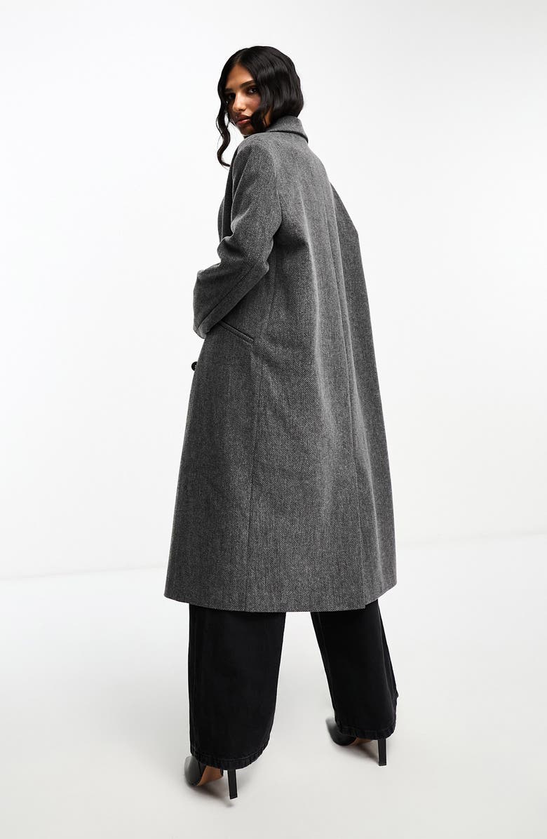 ASOS DESIGN Double Breasted Twill Dad Coat, Alternate, color,