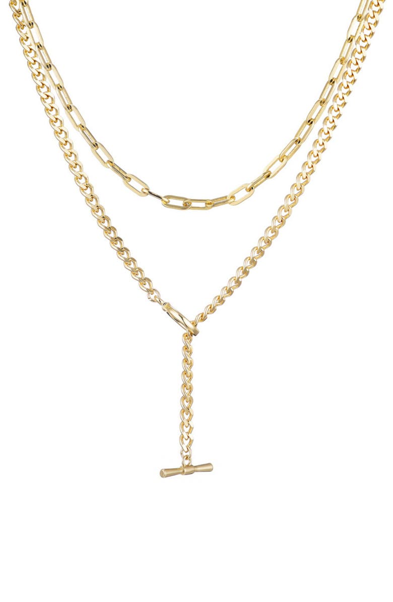 Adornia Set of 2 Assorted Chain Necklaces, Alternate, color, Gold