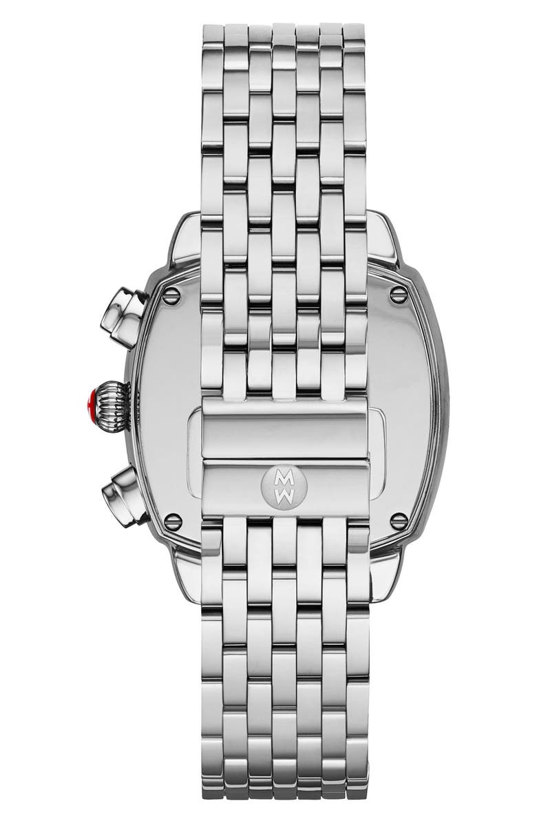 MICHELE Ascalon Diamond Dial Chronograph Watch Head & Bracelet, 38mm, Alternate, color,