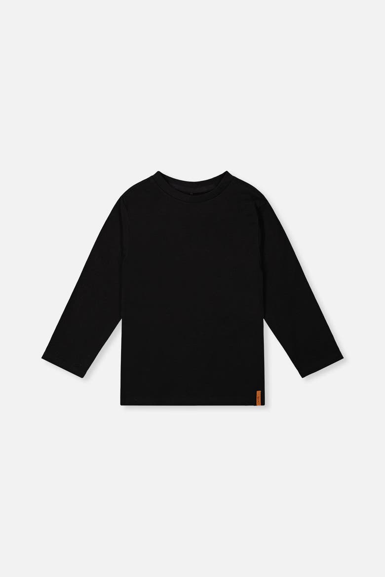 Long Sleeve Crew Neck Jersey T-Shirt, Main, color, Black