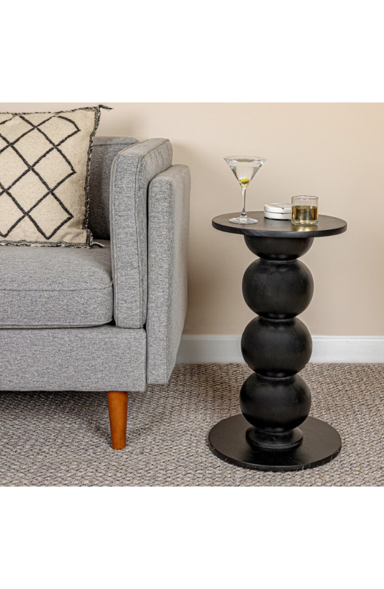 Storied Home Over-Sized Bubble End Table, Alternate, color, Black