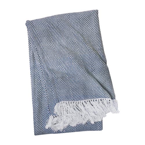 Elisabeth York 50" X 60" Tabor Throw Collection In Blue