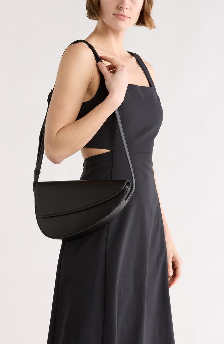 BCBG Asymmetrical Crossbody, Alternate, color, Black