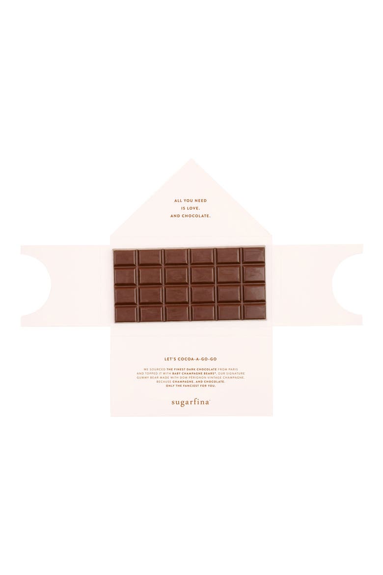 2-Pack Dark Chocolate Champagne Bears Bars, Alternate, color, PINK