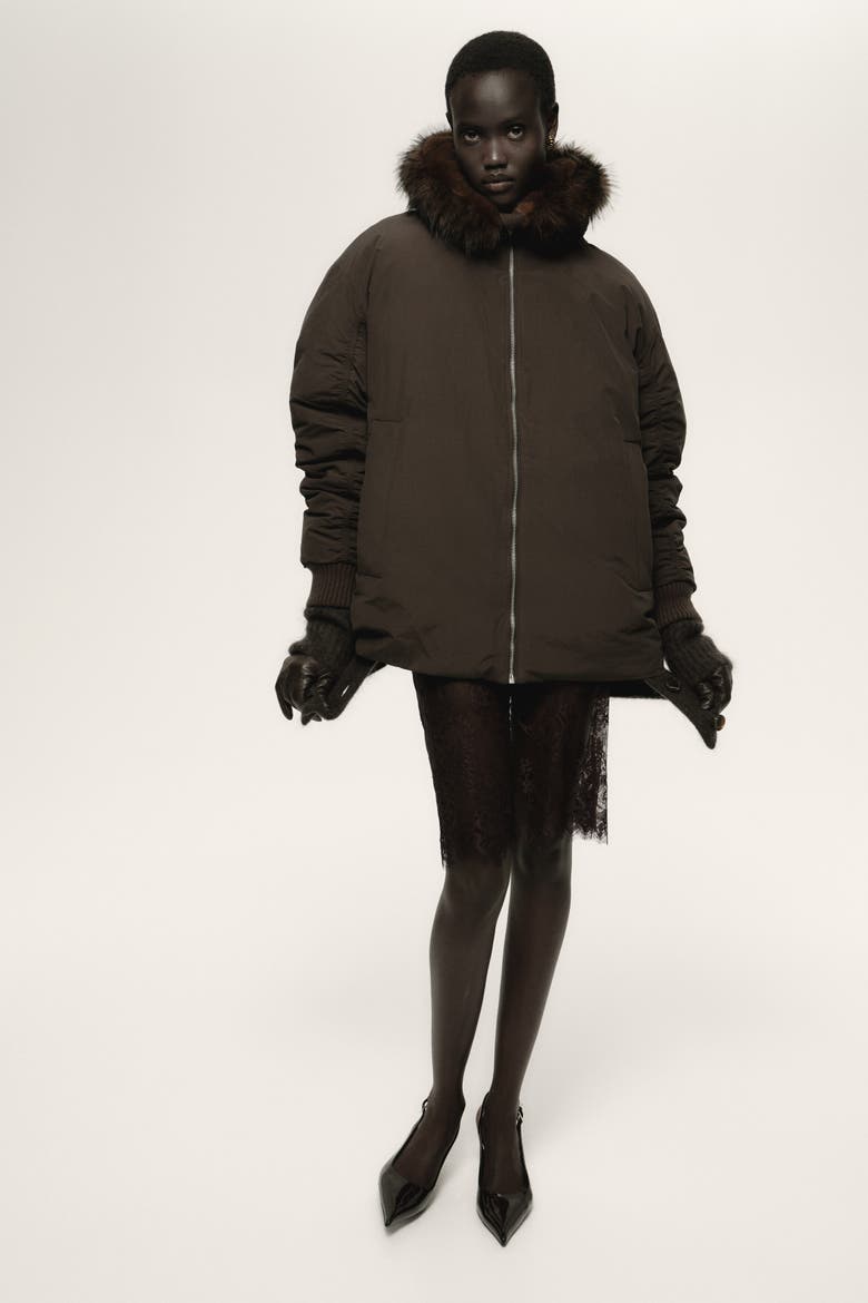 Padded Jacket, Main, color, Dark brown