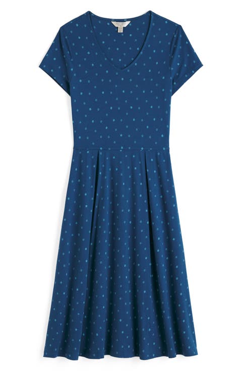 Pier View Organic Cotton Blend Jersey Midi Dress