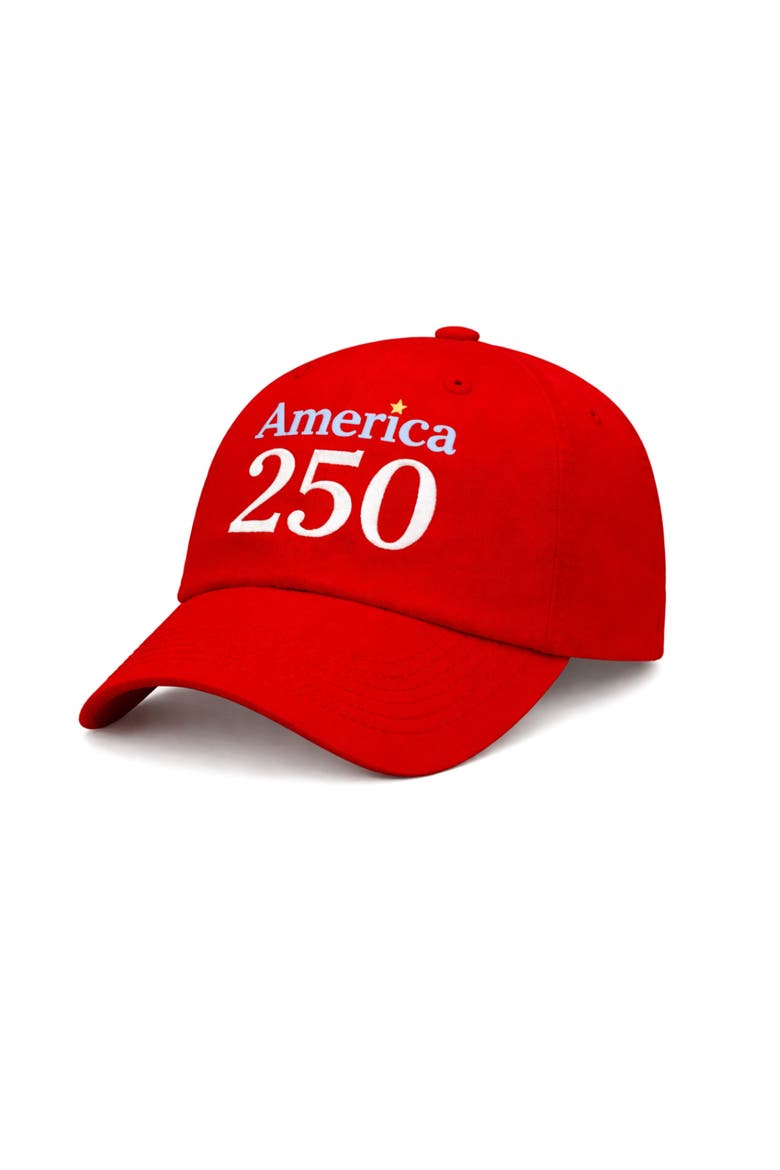 America 250th Baseball Hat, Main, color, Red