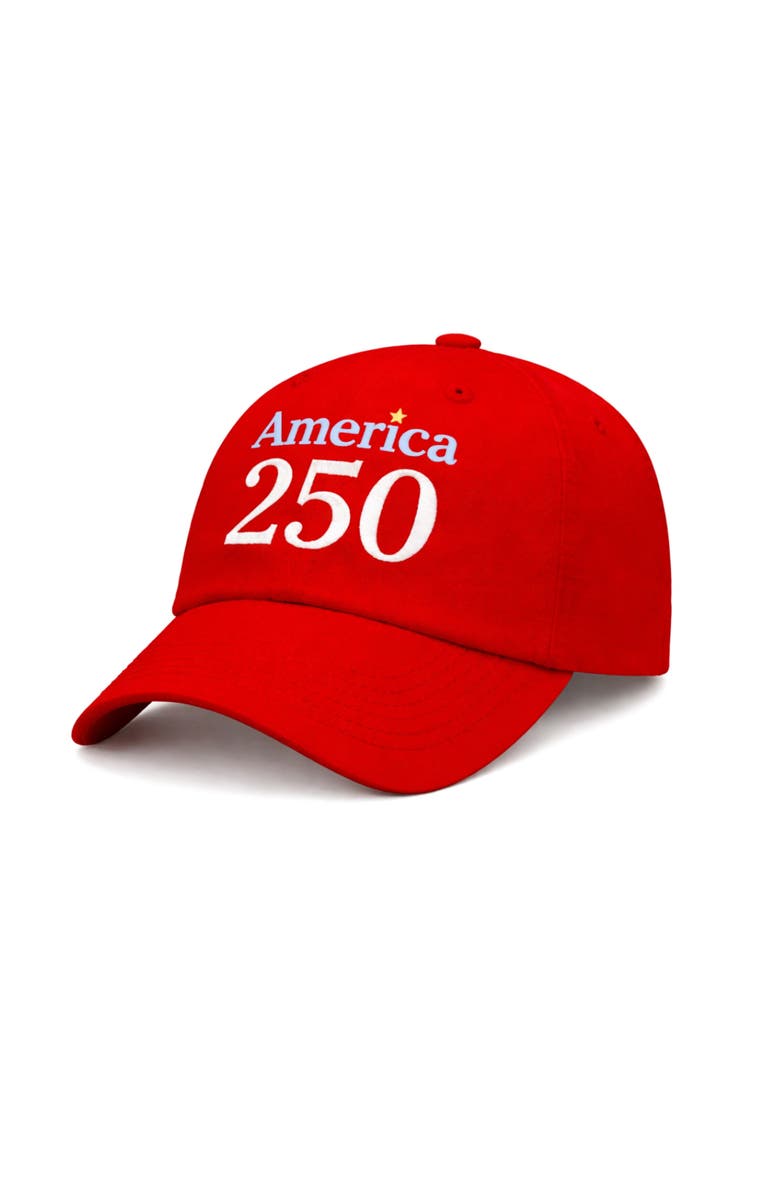 Bits & Bows America 250th Baseball Hat, Main, color, Red