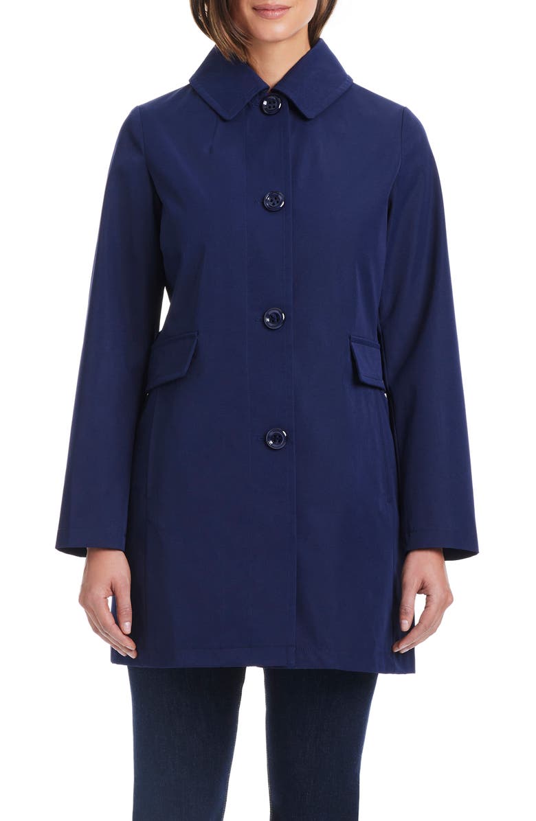 Kate Spade New York single breasted hooded trench coat, Main, color,