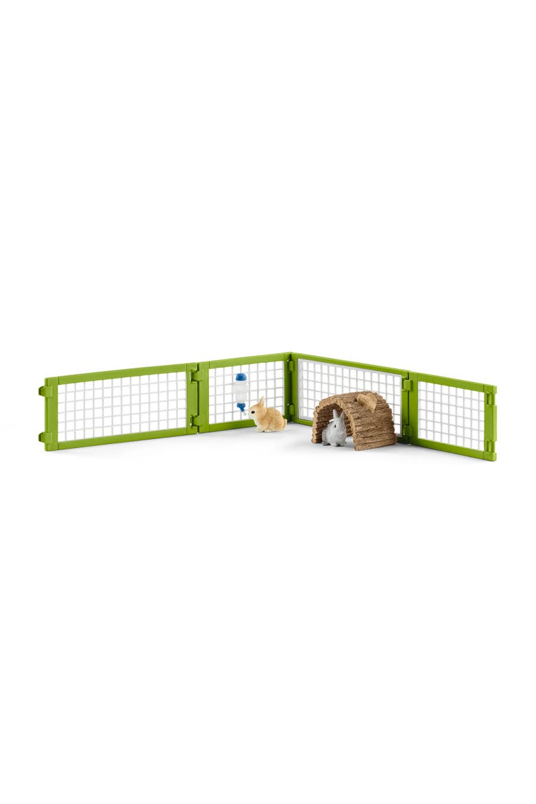 Farm World Rabbit Hutch 8 Piece Playset, Alternate, color, Multicolored